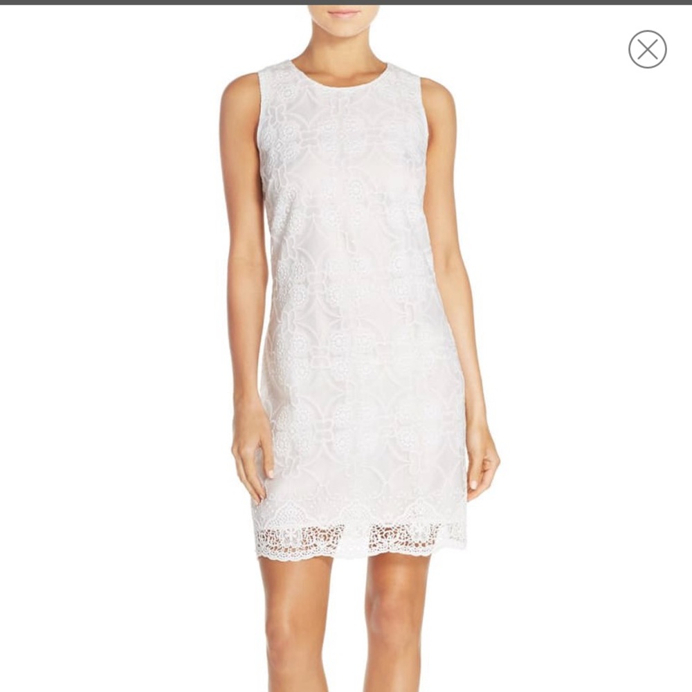 Ali & Jay white Embroidered Shift Dress | L